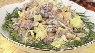Рецепт Салат мясной с грибами