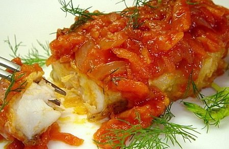 Отличный рецепт рыбы по-гречески