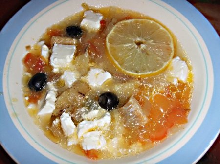 Рыбный суп по-гречески в мультиварке