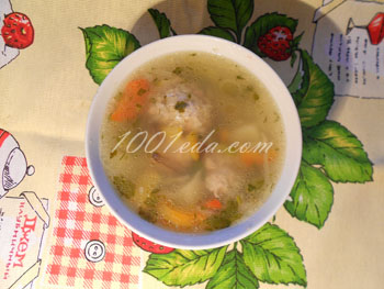 Суп с овощами и фрикадельками в мультиварке