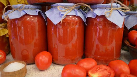 Хранение сока из томатов в стеклянной таре