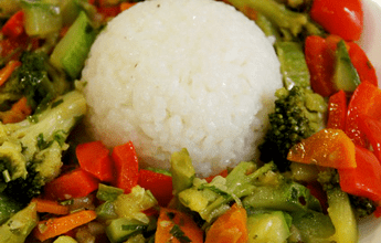 Овощное соте с рисом