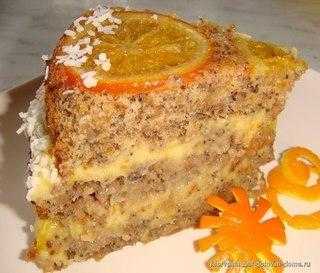 Апельсиновый торт с маком