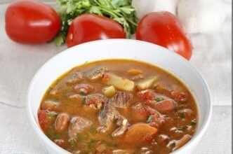 Суп-рагу из баранины с красной фасолью